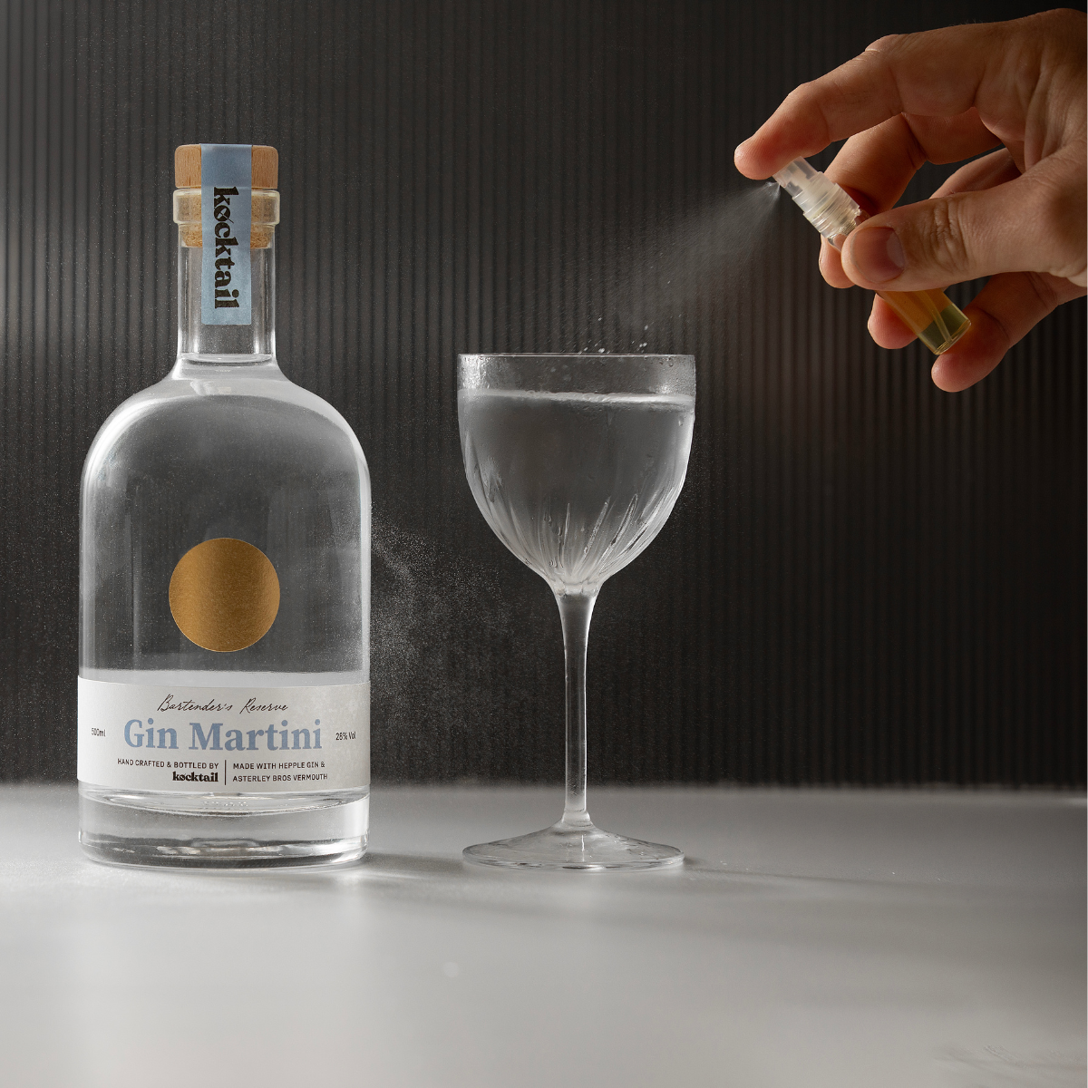 Bartender’s Reserve Gin Martini bottle – premium bottled cocktail made with Hepple Gin