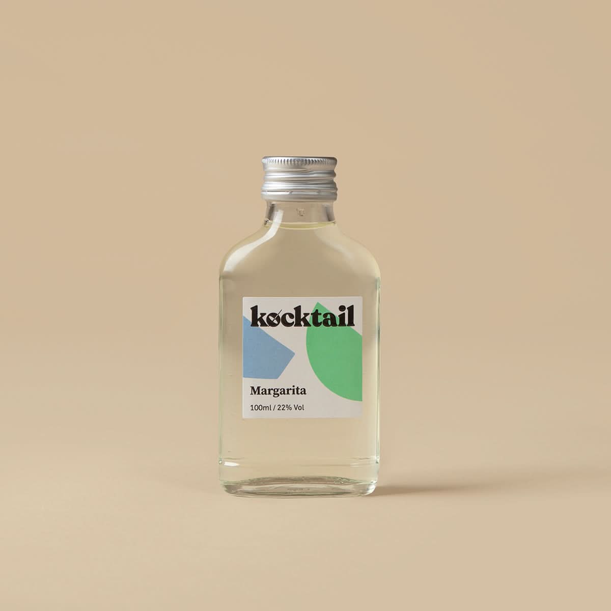 Kocktail Margarita 100ml bottle showcasing pale citrus cocktail with clean, crisp design