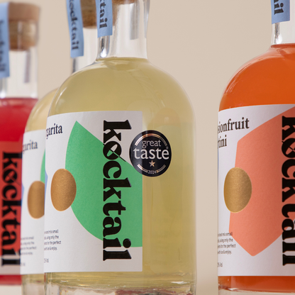Kocktail Summer BBQ Case featuring six 500ml bottled cocktails, including Margarita, Cosmopolitan and Passionfruit Martini
